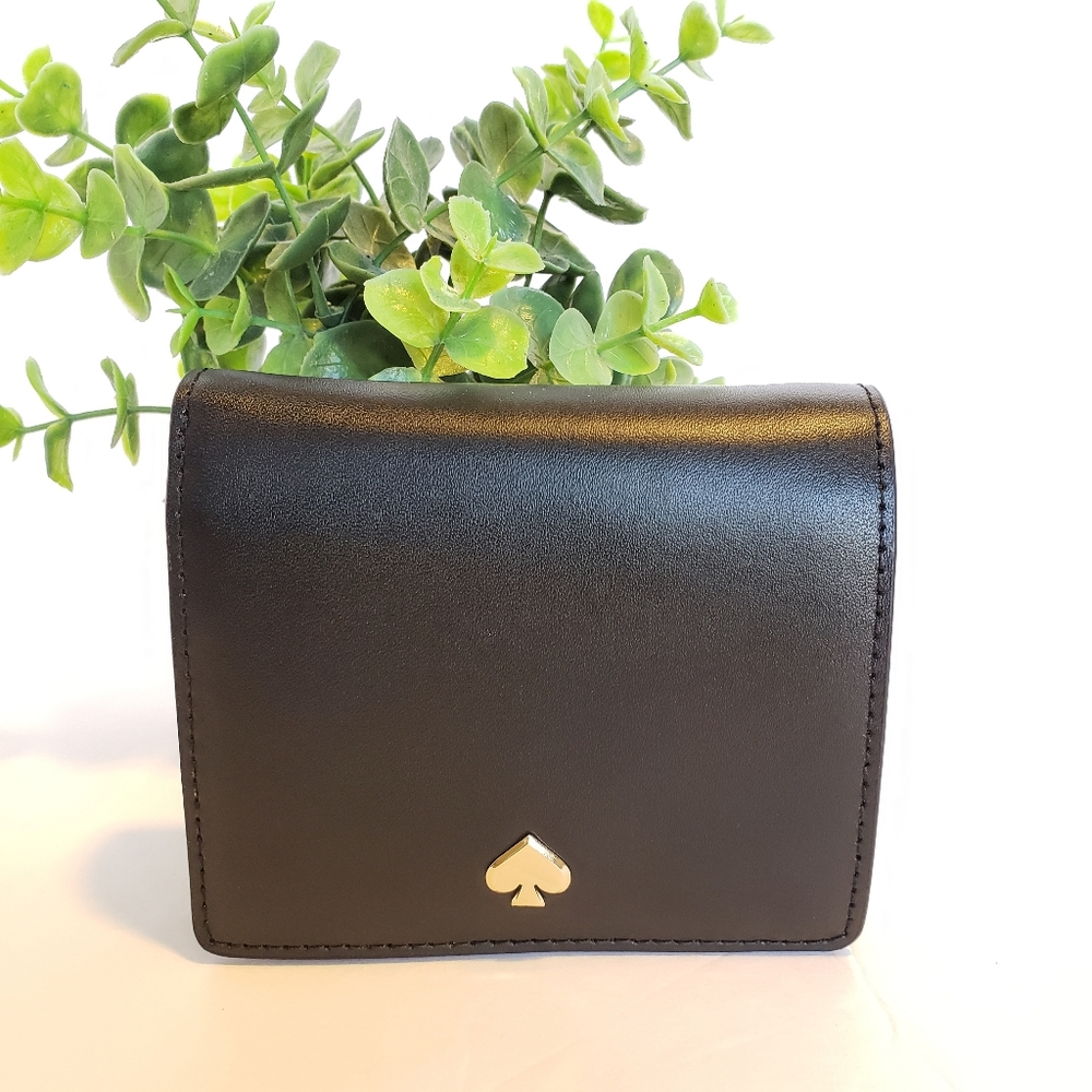 Kate Spade Black Bifold Wallet with coin pouch